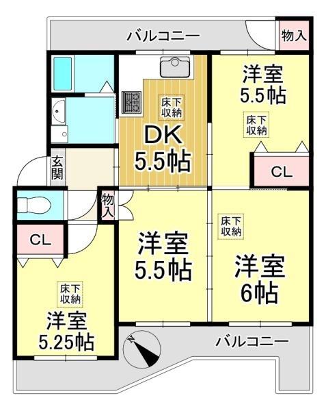 南円明寺ヶ丘団地1棟104号