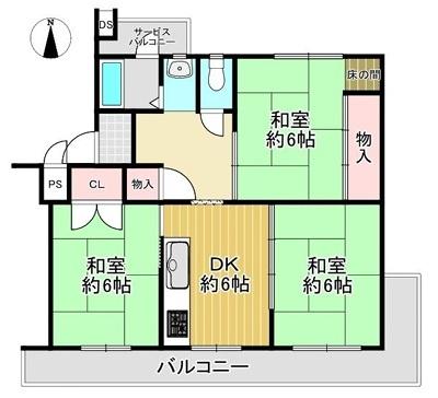 円明寺ヶ丘団地B棟204号