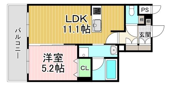 グランシュ長岡京(間取り)