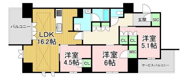 レーベン長岡天神CRESIST　1302号