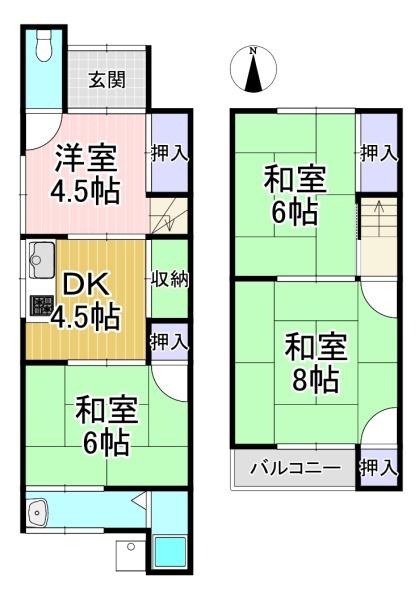 貸家 寺戸町東野辺23-14