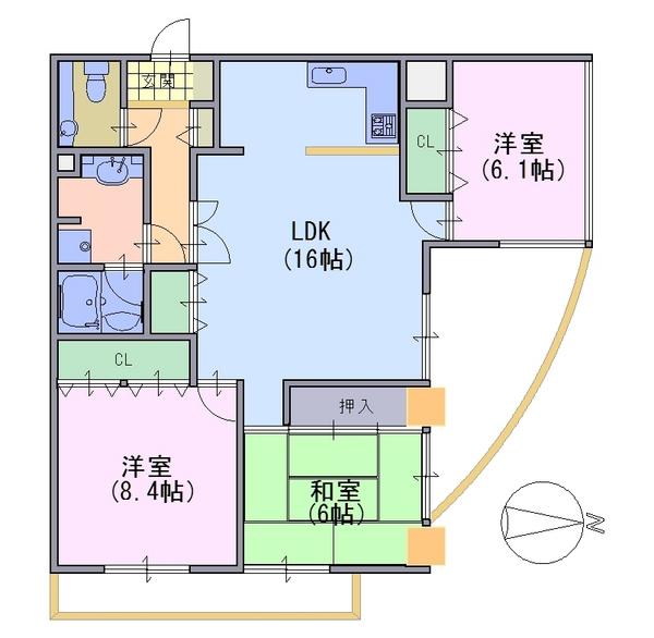 カルム長岡京　204号