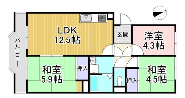ハイコーポ長岡京B棟503号