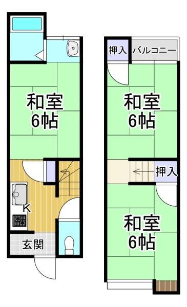 貸家　馬場二丁目6-12