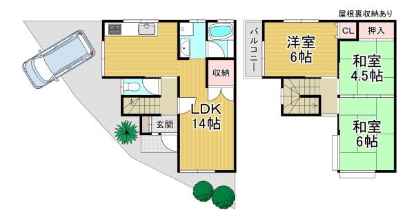貸家　奥海印寺東山6-15