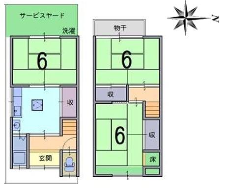 貸家　神足ミドロ1-3