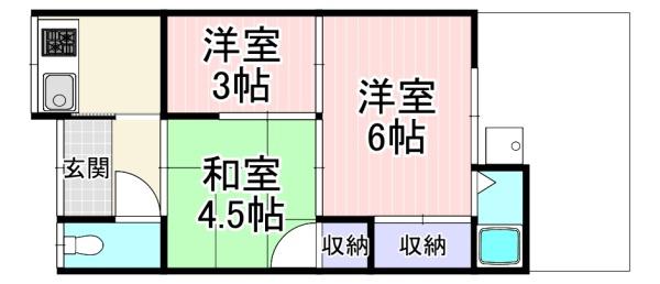 貸家　西垣内4-1　西3