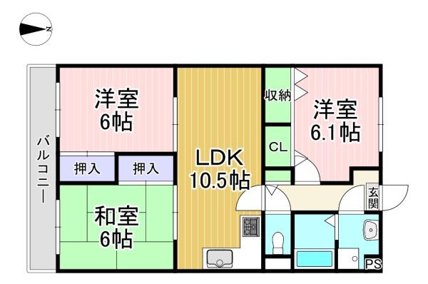 カーサ西向日(間取り)