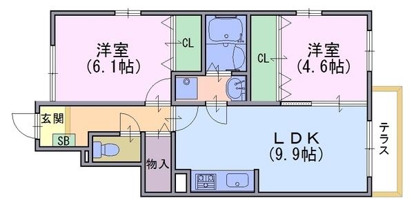 ソレイユ西向日A棟(間取り)