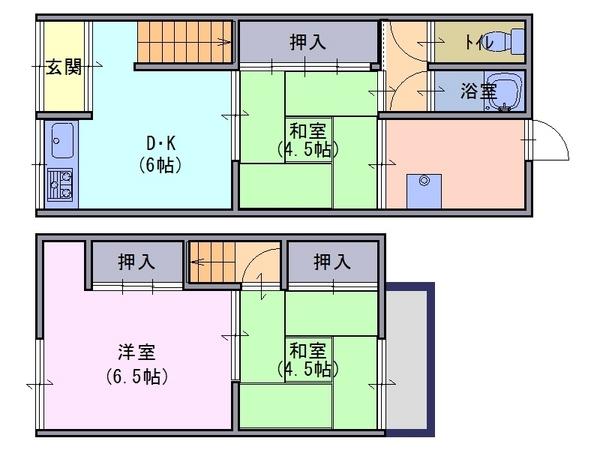 借家　奥海印寺台田2-2　西側南側