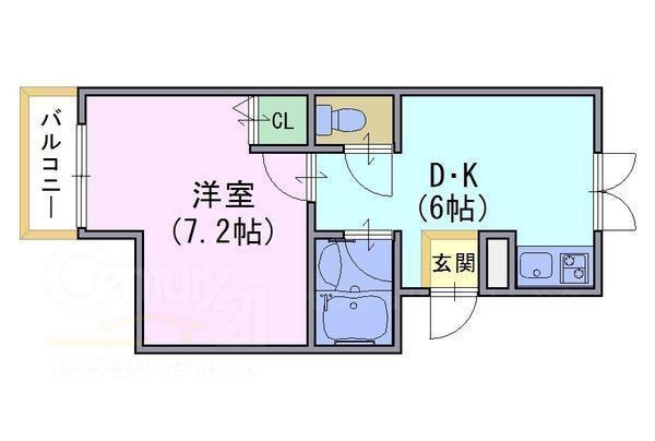 フラット向日