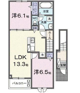 カーサフェリーチェ鶴崎(間取り)