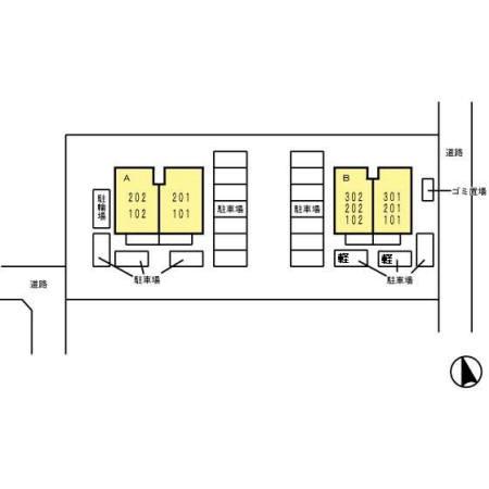 ポワール・M B棟(現地案内図)