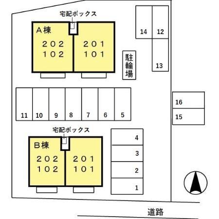 アビテ明日花B(現地案内図)