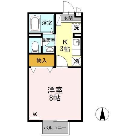 サンハイム森町A(間取り)