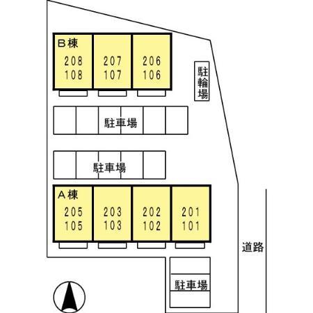 サンハイム森町A(現地案内図)