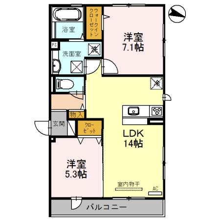 アンソレイエ　B棟