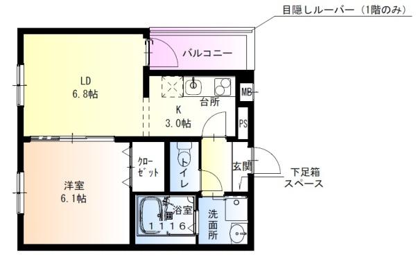 フジパレス泉大津 1番館(間取り)