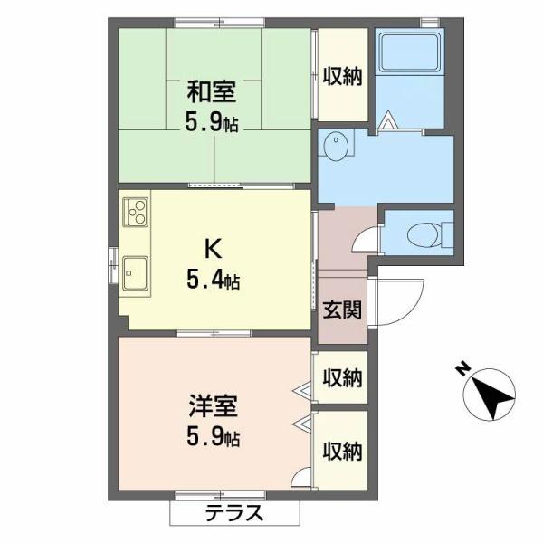 泉大津市板原町２丁目のハイツ