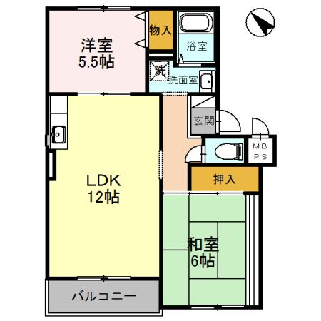 泉大津市我孫子のアパート(間取り)