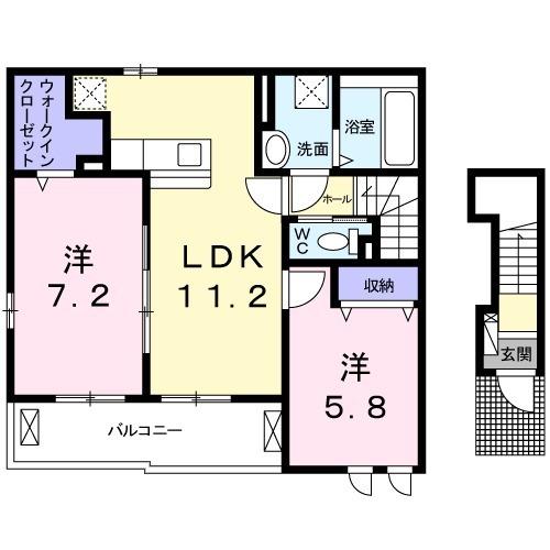 泉大津市東助松町4丁目のアパート(間取り)