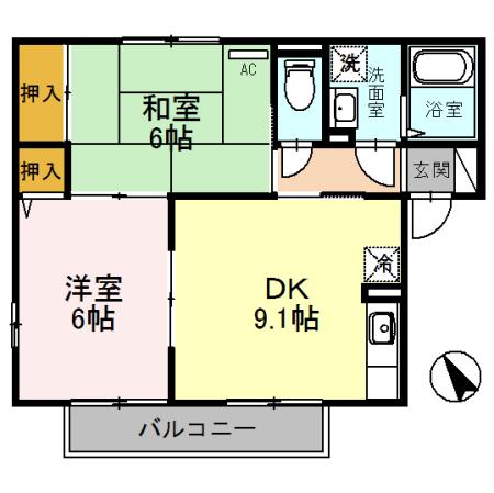 泉大津市板原町1丁目のアパート(間取り)