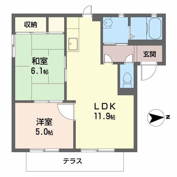 泉大津市河原町のハイツ