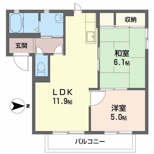 泉大津市河原町のハイツ