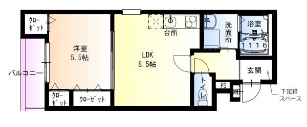 泉大津市式内町のアパート