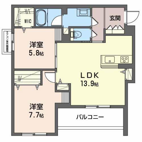 泉大津市池浦町1丁目のマンション(間取り)