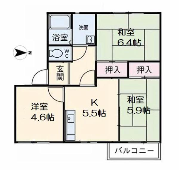 泉大津市下之町のハイツ