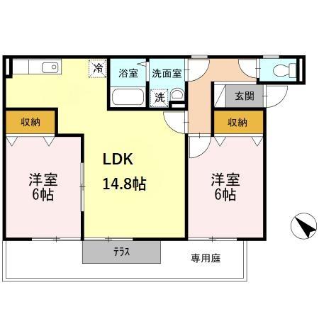 和泉市池上町2丁目のアパート(間取り)