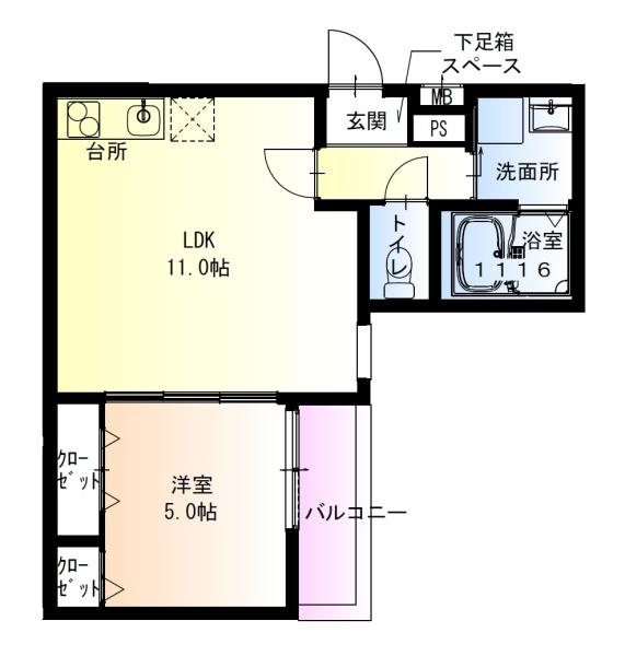 泉大津市二田町1丁目のアパート