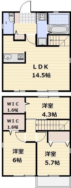 伊奈町中央貸家　ｃ
