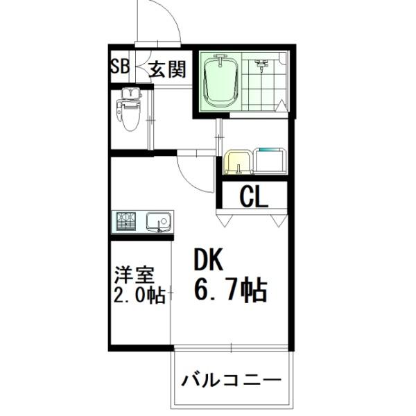 福岡市東区箱崎４丁目のアパート