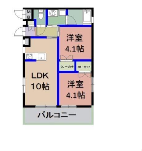 福岡市東区名島3丁目のマンション(間取り)