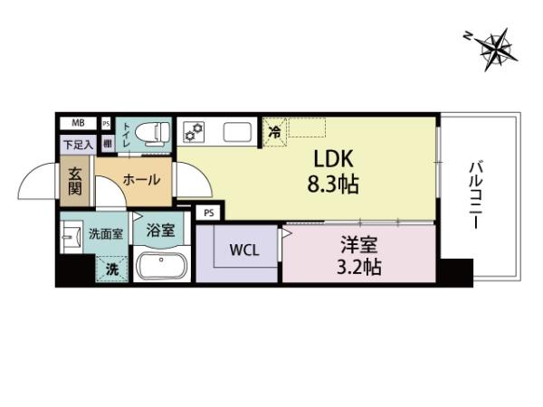 福岡市東区原田1丁目のマンション(間取り)