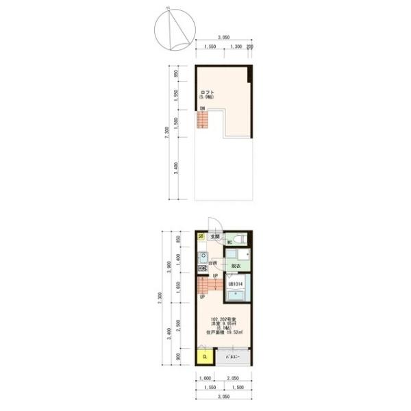 福岡市東区箱崎４丁目のアパート