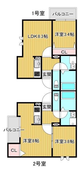 福岡市東区箱崎４丁目のアパート