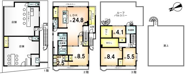 右京区梅津高畝町貸家