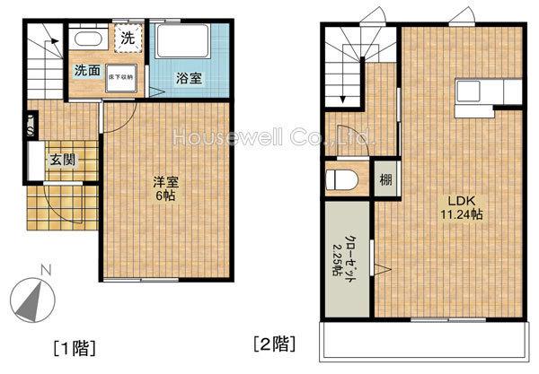 草加市新里町テラスハウス