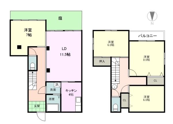 桜区町谷貸家