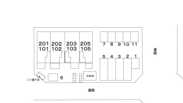 米子市両三柳のアパート