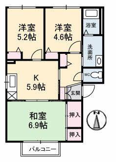 松江市黒田町のアパート
