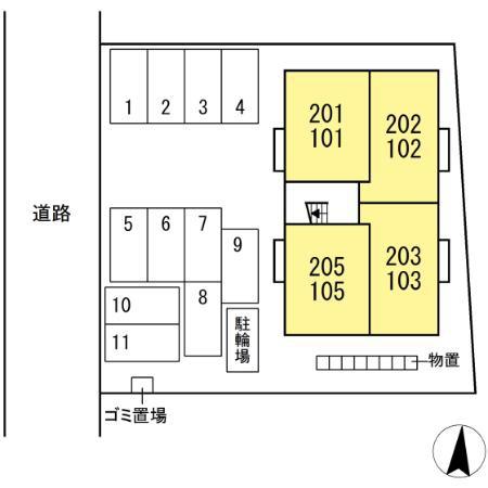 松江市古志原３丁目のアパート