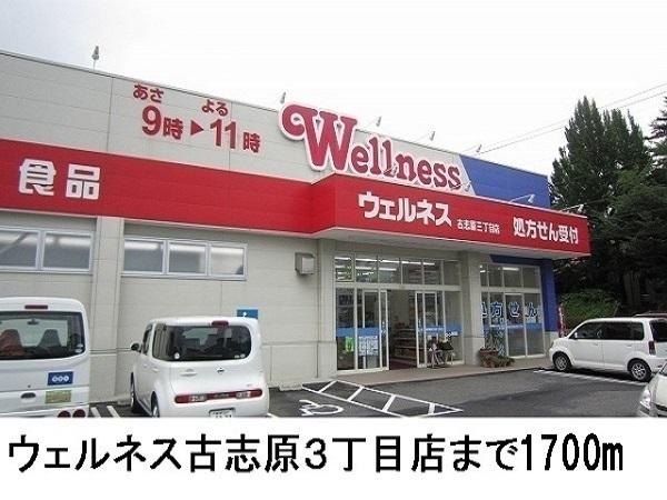 松江市古志原４丁目のアパート(ドラッグストアウェルネス古志原3丁目店)