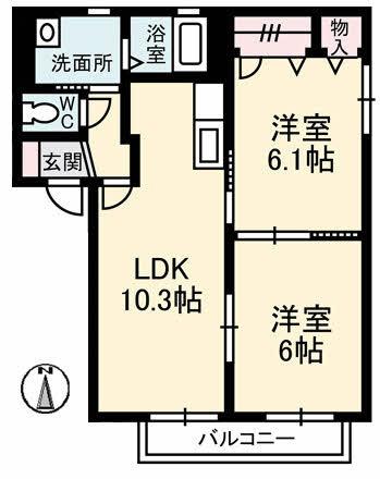 松江市春日町のアパート