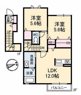 松江市菅田町のアパート