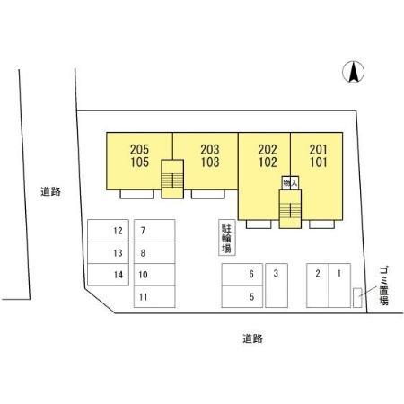 松江市北田町のアパート