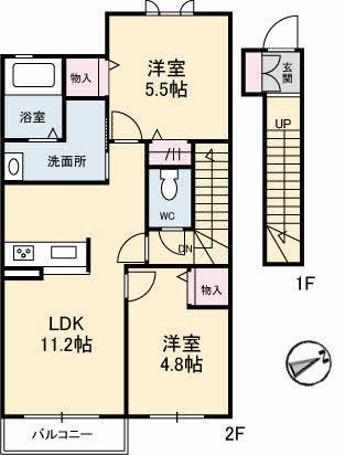 松江市黒田町のアパート